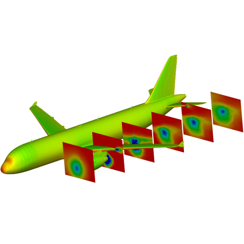 CFD Openfoam simulation of Airbus A320 - pressure distribution