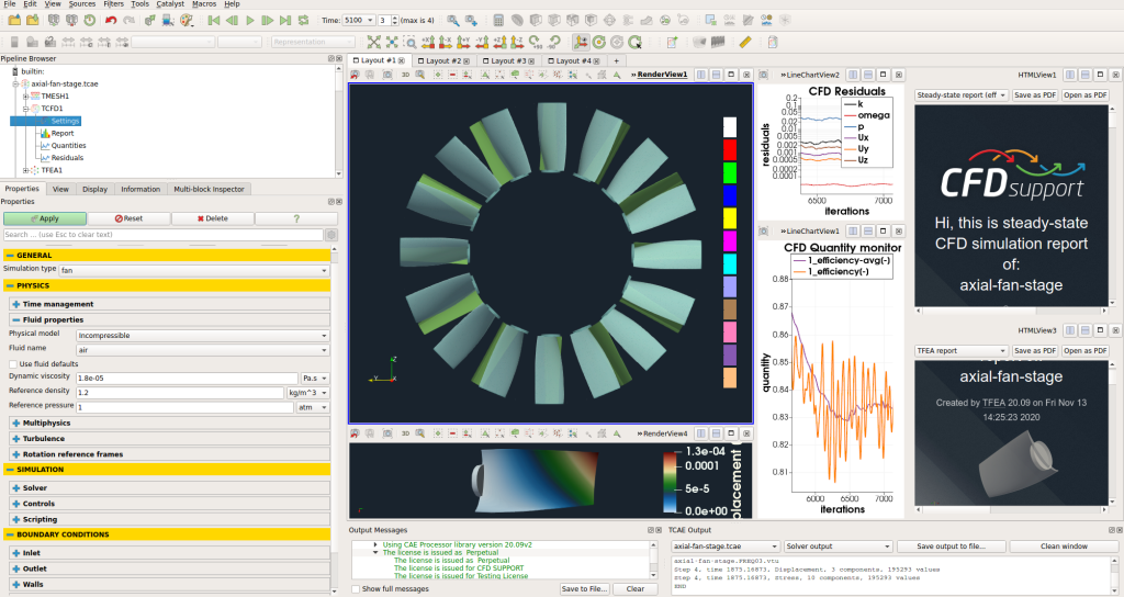 Axial Fan TCAE CFD setup GUI