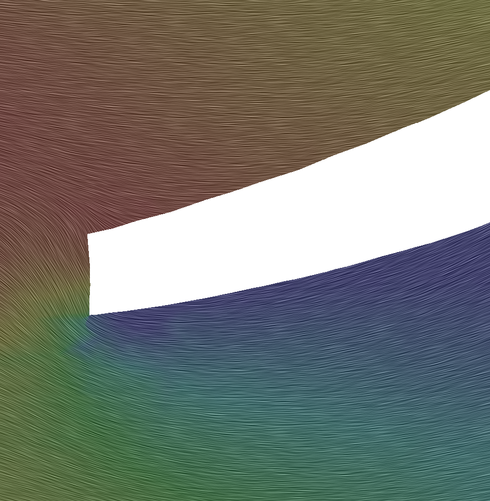 CFturbo TurbomachineryCFD radial turbine unwrapped blade slice leading edge detail