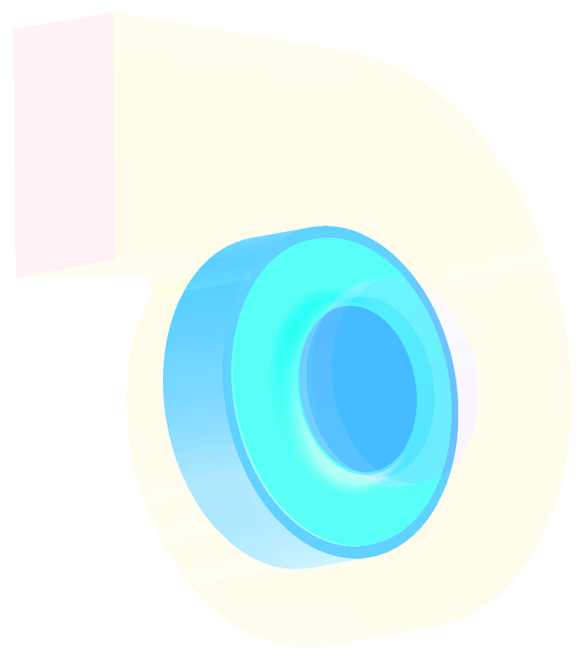 Centrifugal fan CFD components impeller