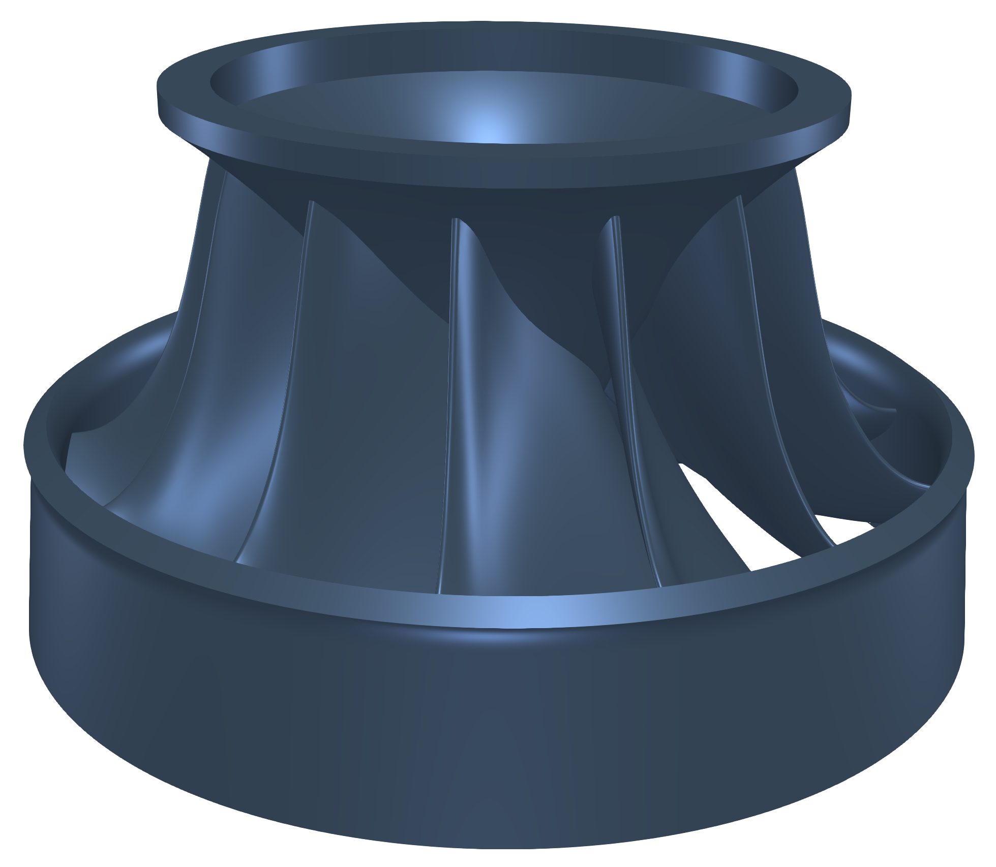 Francis Turbine Cfd Study 16 Francis runner solid stl