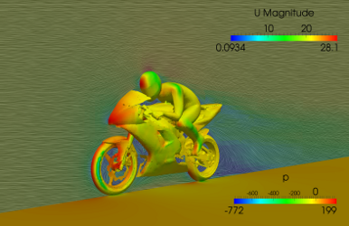 OpenFOAM for Windows motorBike case example 4 1