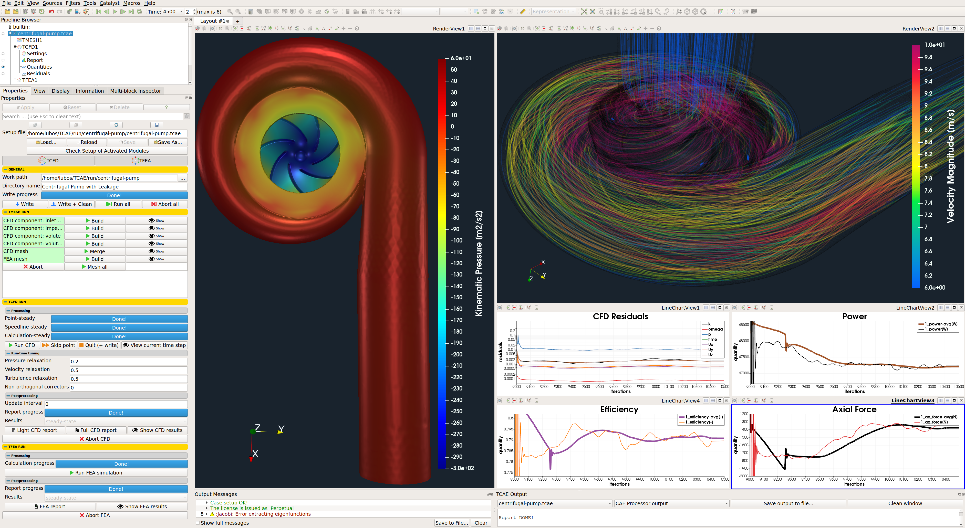 Centrifugal Pump CFD, FEA + FSI 2 TCAE Centrifugal pump GUI