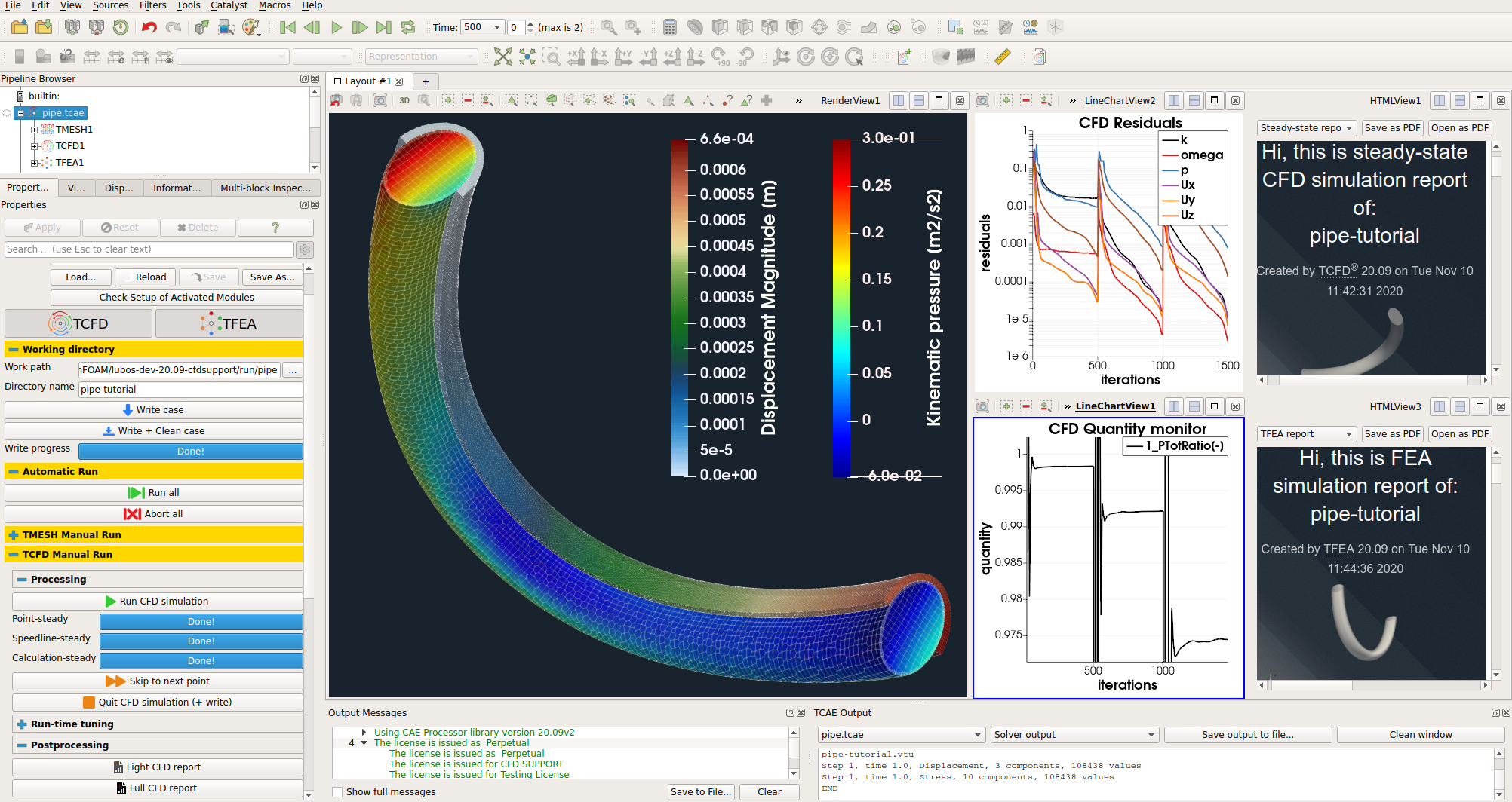 TCAE pipe tutorial GUI 1