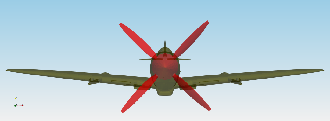 Spitfire CFD Simulation 8 TCFD 18.06 Spitfire front view