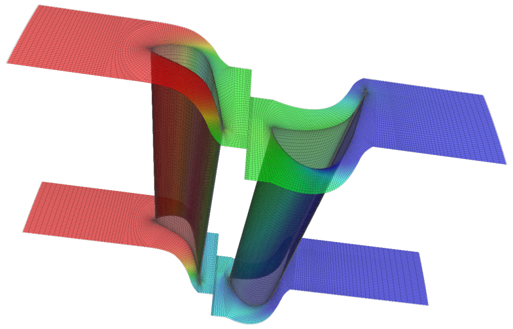 TCFD Axial Turbine Stage Subsonic Full Wheel Stator Rotor Pressure v9