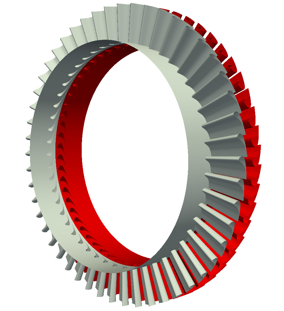 TCFD Axial Turbine Stage Subsonic Full Wheel Stator Rotor v1