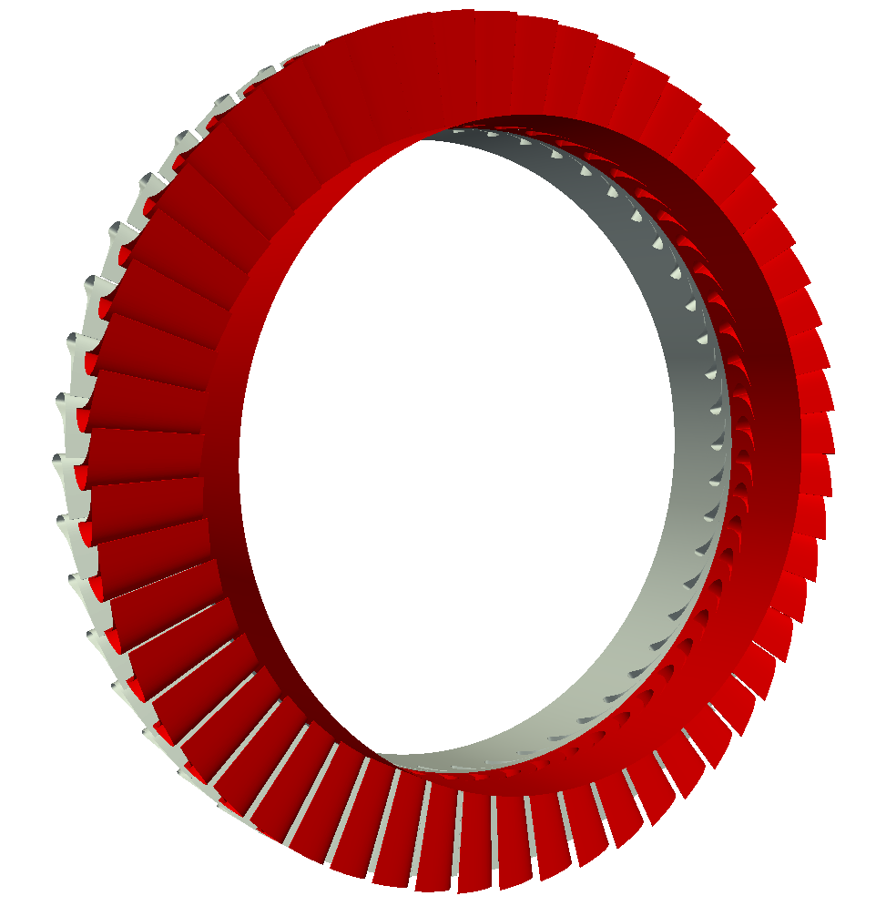 TCFD Axial Turbine Stage Subsonic Full Wheel Stator Rotor v2