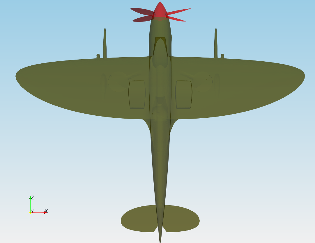 Spitfire CFD Simulation 6 TCFD Spitfire top view