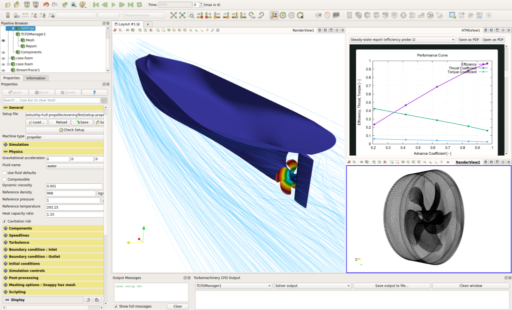 Ship Hull Propeller Tcfd Simulation 10 TCFD interface ship hull propeller blue