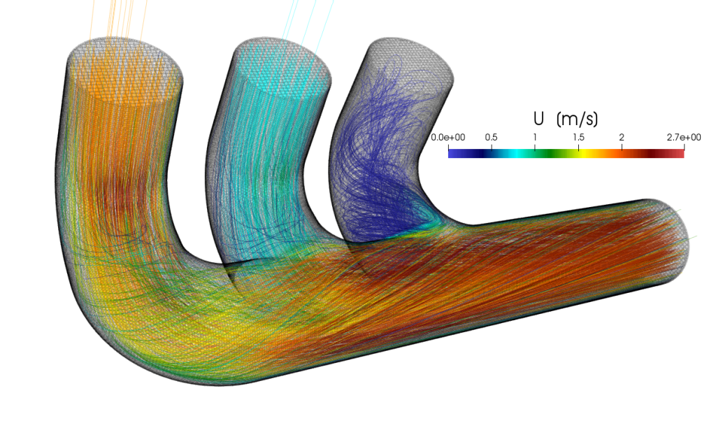 TCFD manifold tutorial velocity streamtraces