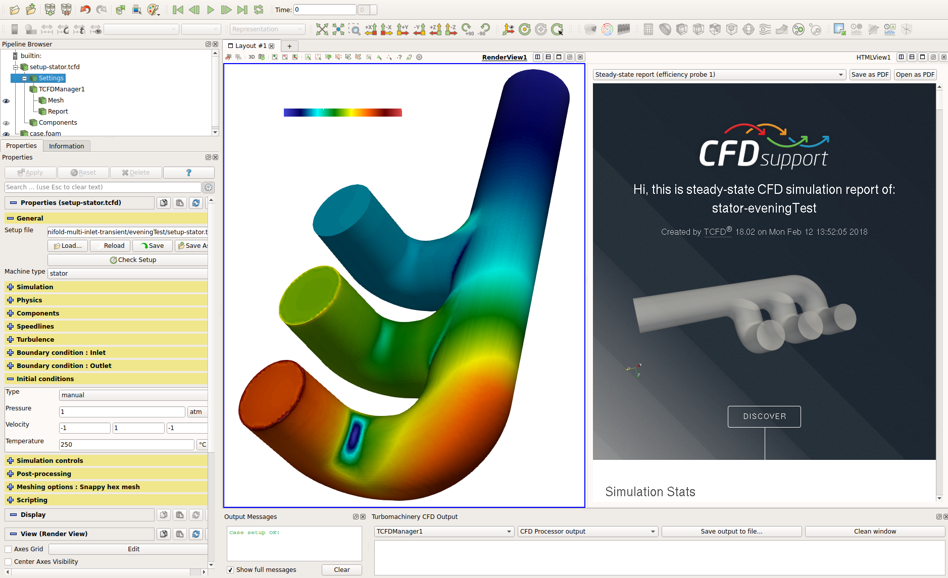 TCFD tutorial manifold piping multiple inlet interface 1