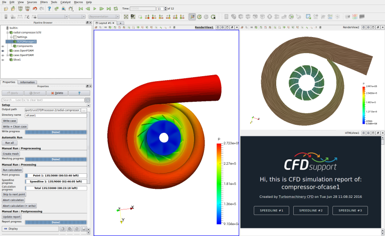 Turbomachinery CFD Compressor in graphical interface 1