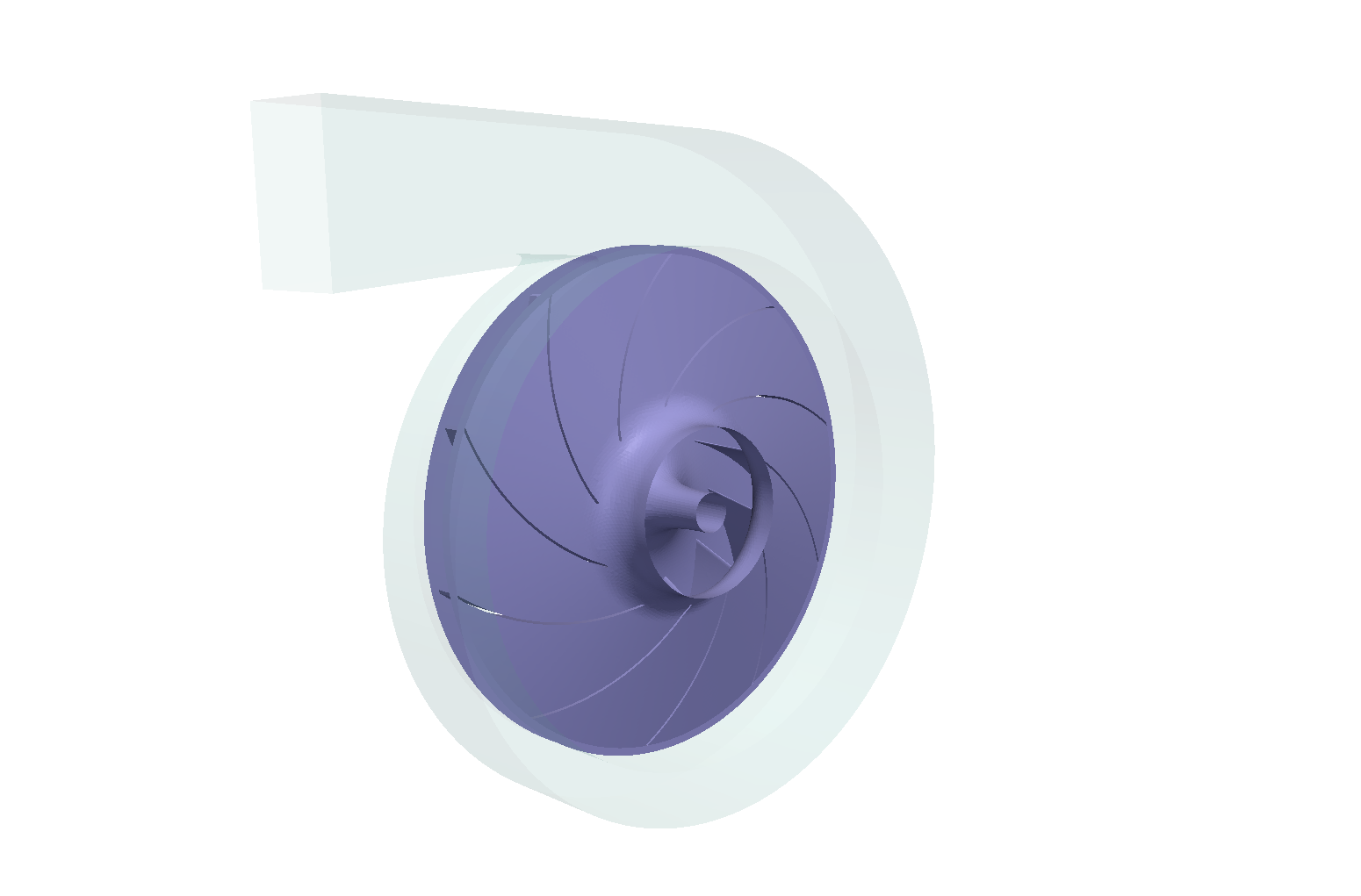 TurbomachineryCFD fan nq28 compressible noHousing rotor