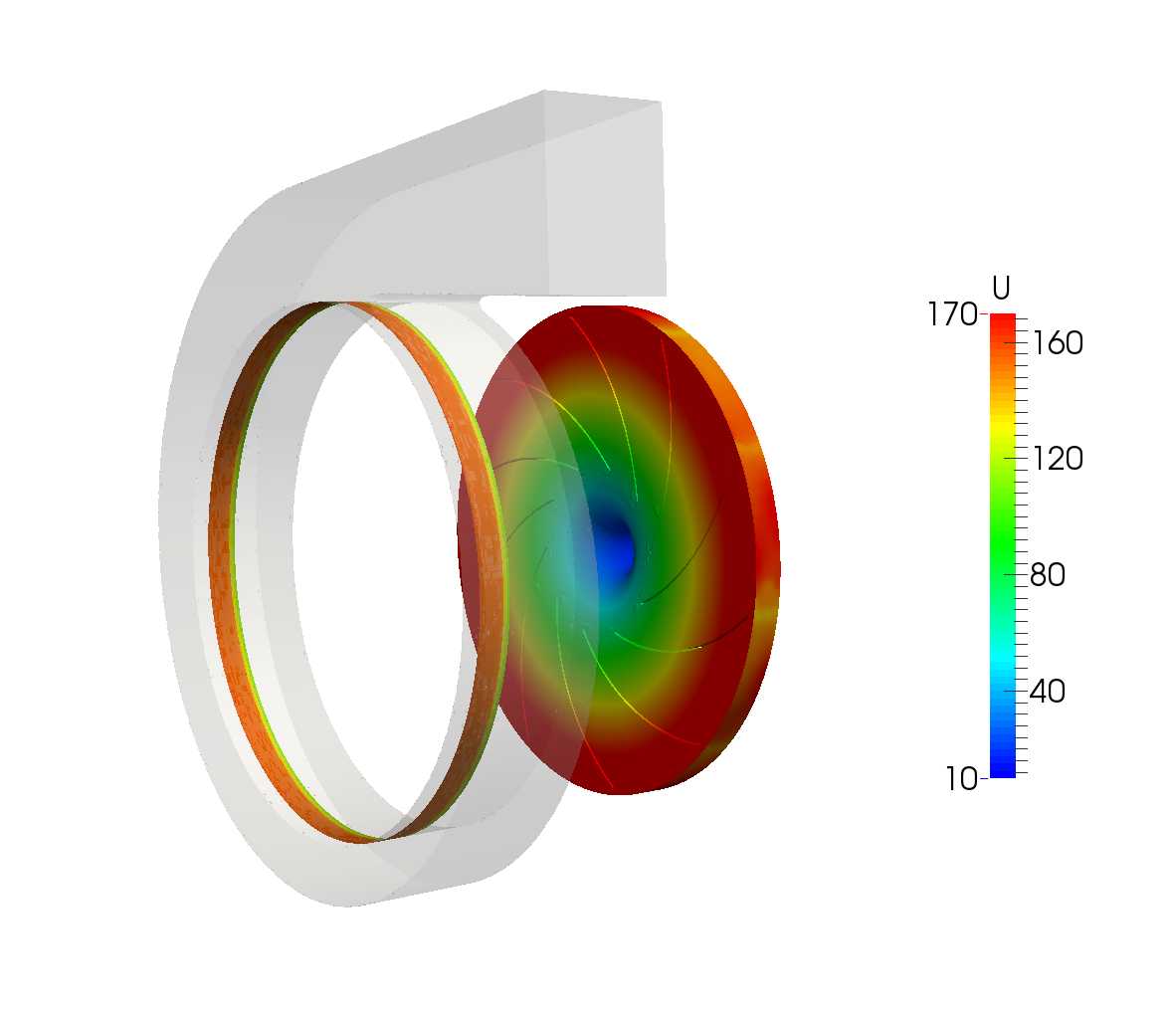 TurbomachineryCFD fan nq28 compressible noHousing velocity 2