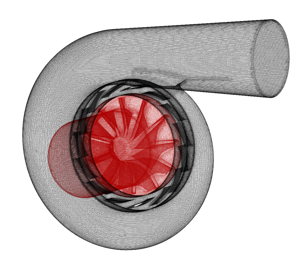 TurbomachineryCFD radial turbine compressible full mesh