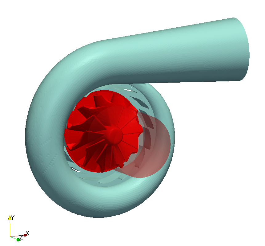 TurbomachineryCFD radial turbine compressible view side