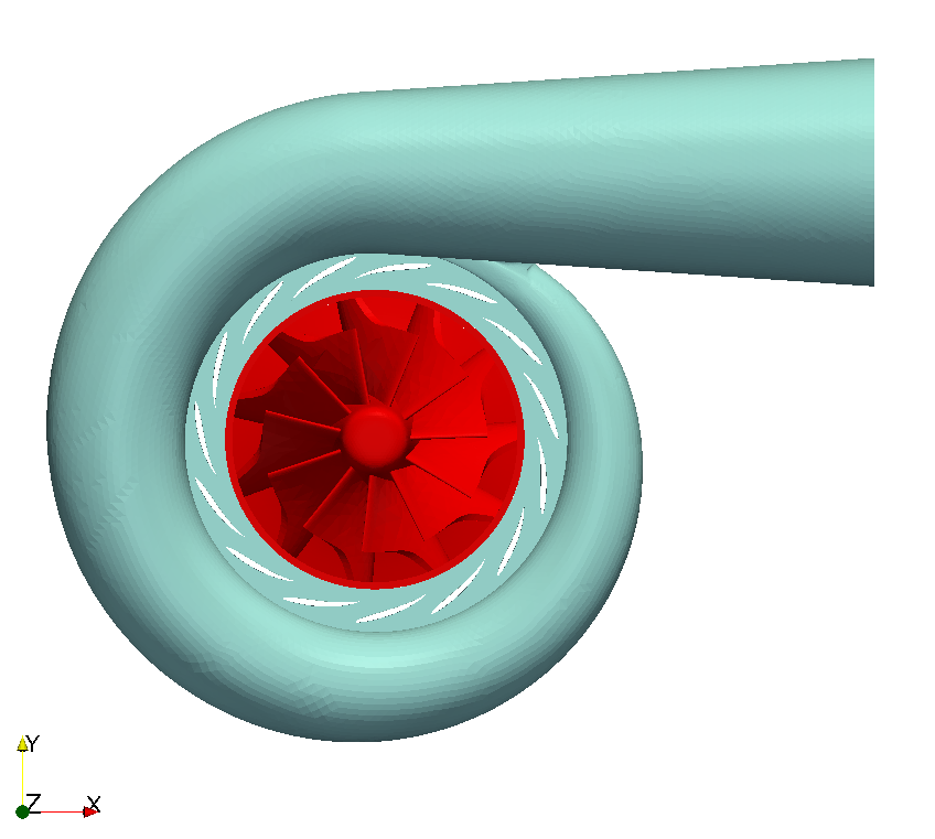 TurbomachineryCFD radial turbine compressible view z