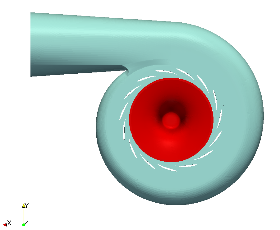 TurbomachineryCFD radial turbine compressible view z