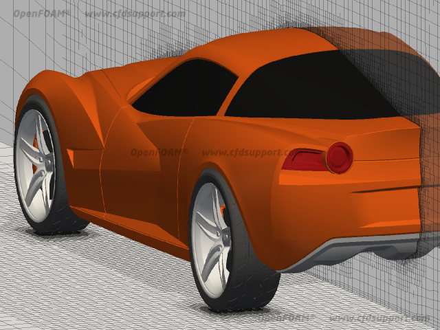 auto car cfd model openfoam stl