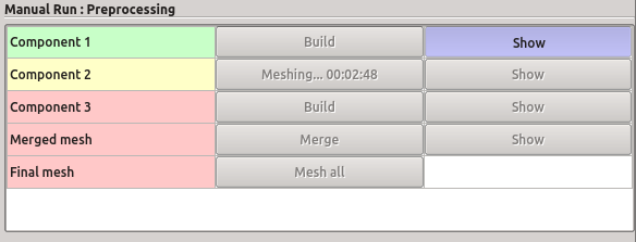 cfd processor TCFDManager meshing progress