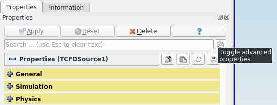 cfd processor TCFDSource button advance properties