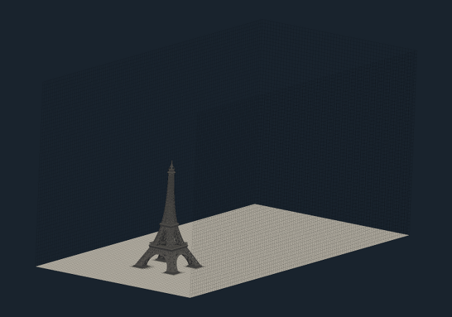 eiffel tower cfd openfoam snappyhexmesh in box 1