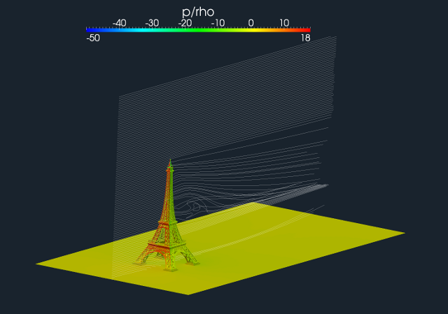 eiffel tower cfd openfoam snappyhexmesh pressure 3