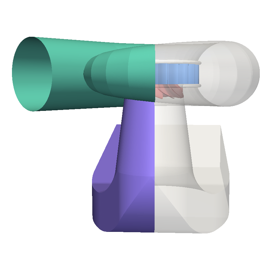 francis water turbine geometry front