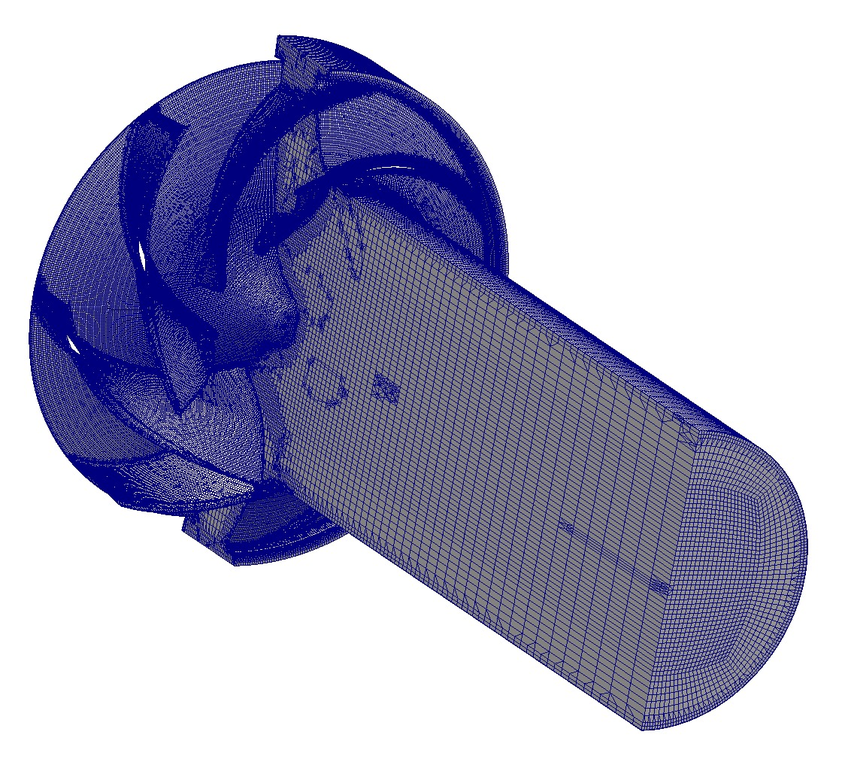 pump cfd openfoam cylindrical blockmesh volumemesh 34