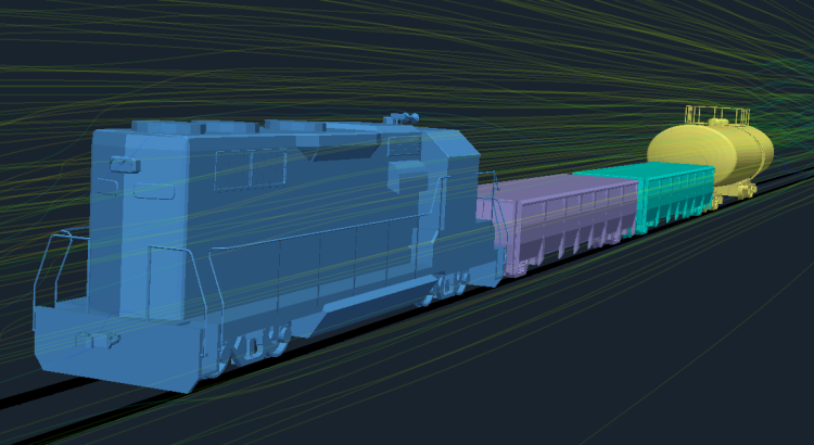 train aerodynamics cfd openfoam air flow 10