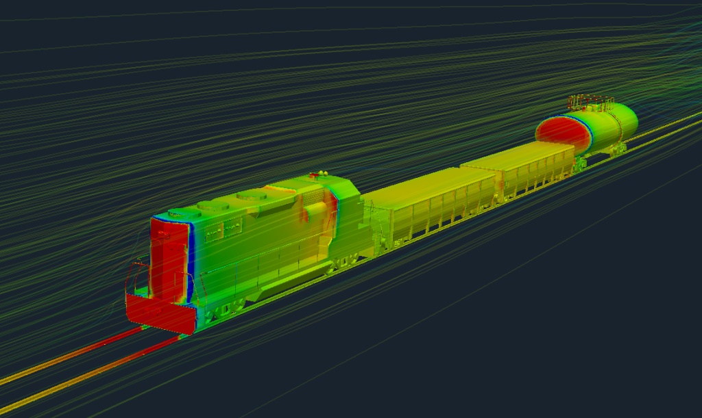 train aerodynamics cfd openfoam air flow 12