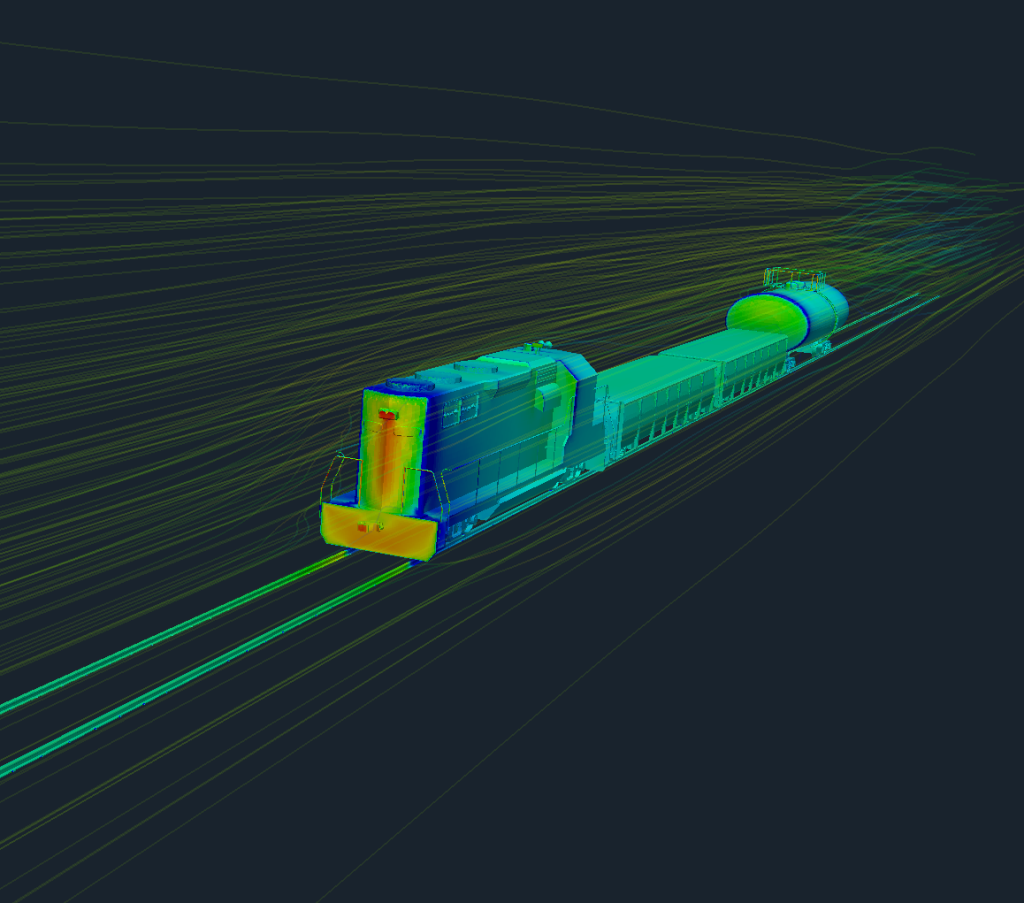 train aerodynamics cfd openfoam air flow 14