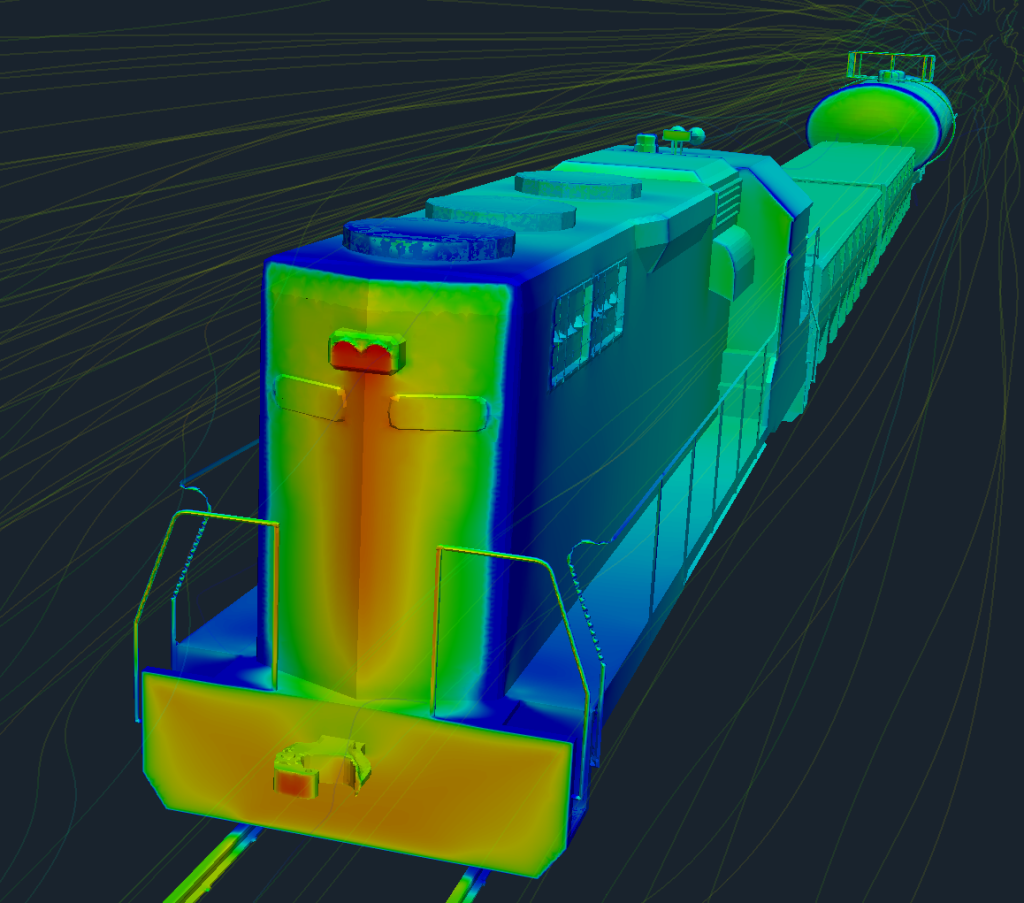 train aerodynamics cfd openfoam air flow 17