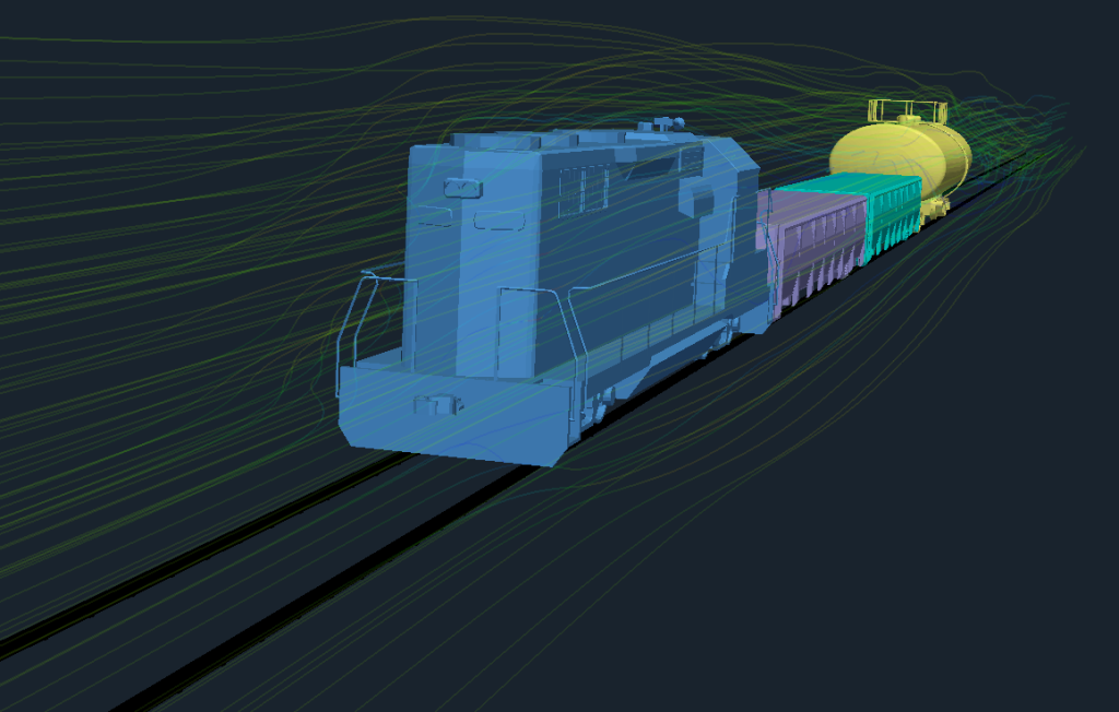 train aerodynamics cfd openfoam air flow 5