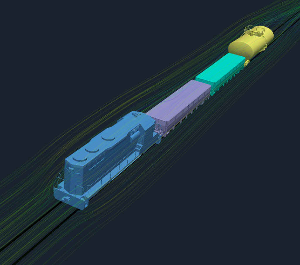 train aerodynamics cfd openfoam air flow 7