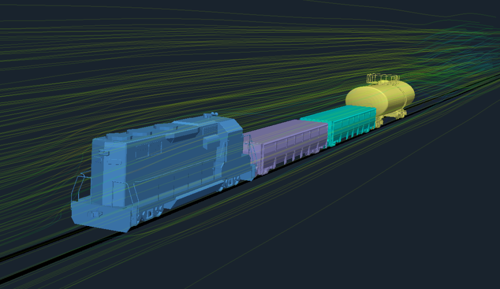 train aerodynamics cfd openfoam air flow 9