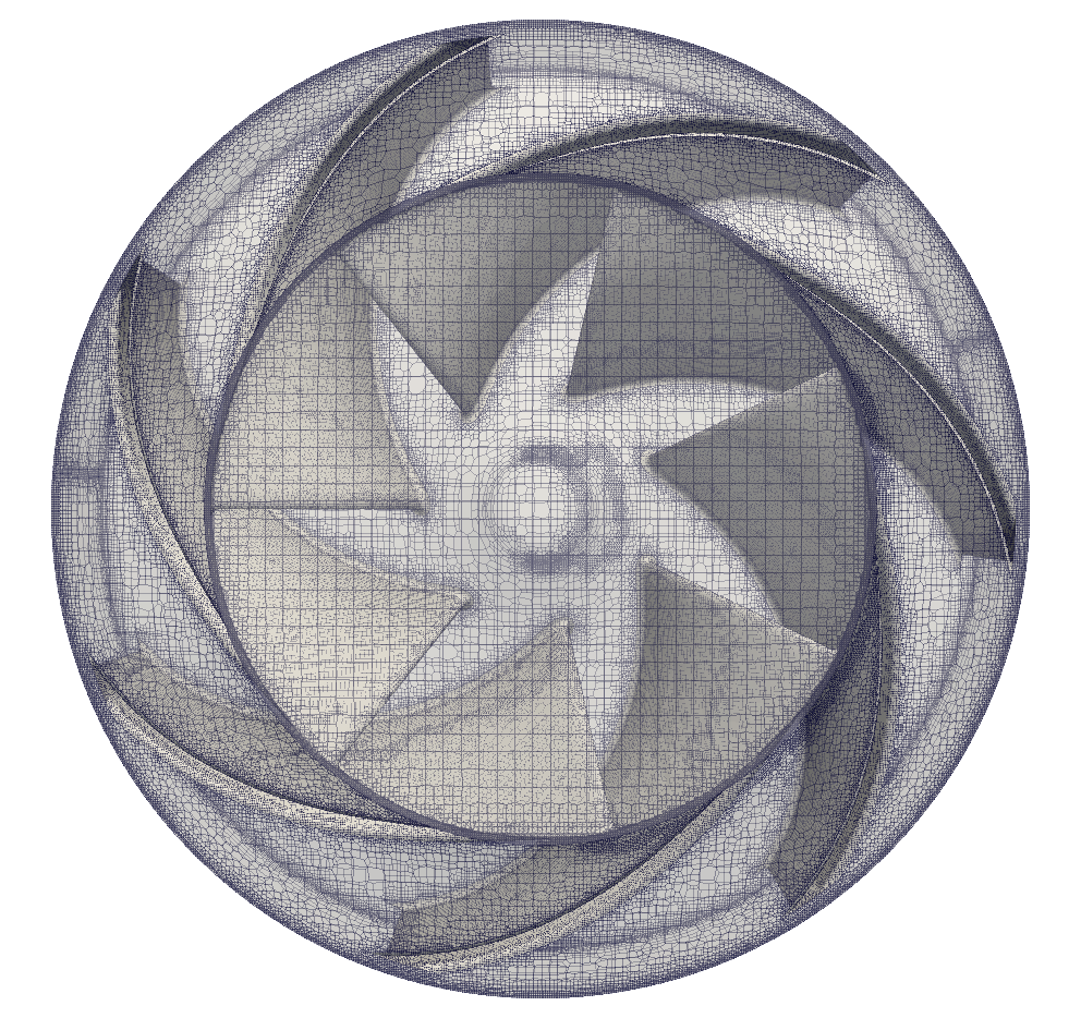 turbo blade post cfd pump rotor snappy hex mesh
