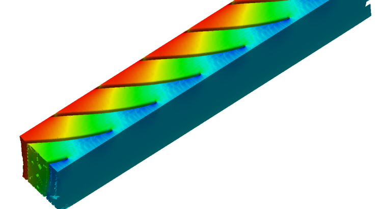 turbo blade post cfd pump unwrapped volume mesh