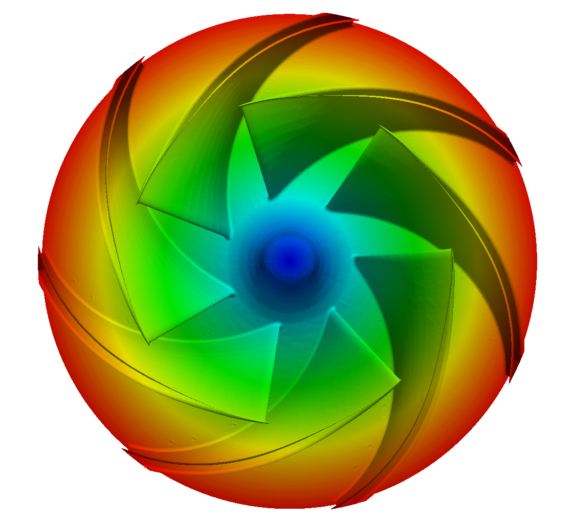 turbo blade post cfd pump wheel pressure