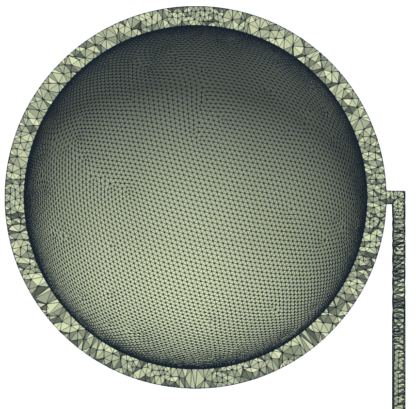 beam ball FSI benchmark FEA mesh TMESH TCAE 1