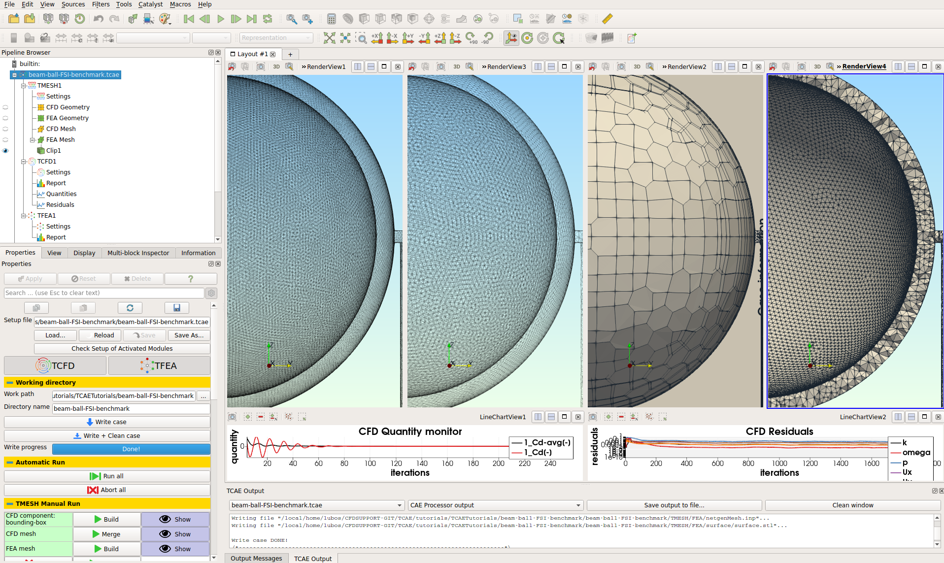 beam ball FSI benchmark streamlines 456