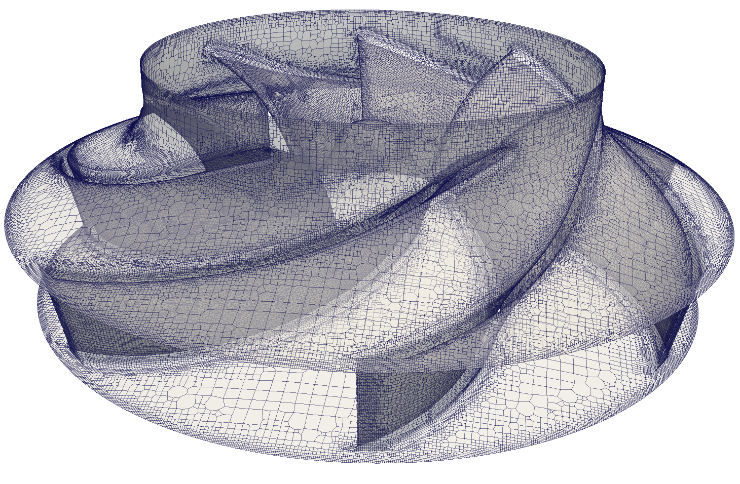 turbo blade post cfd pump hubshroudblades