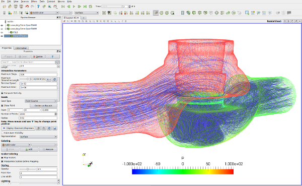 CFD Support Preprocessing Training Valve ParaView Pressure 1