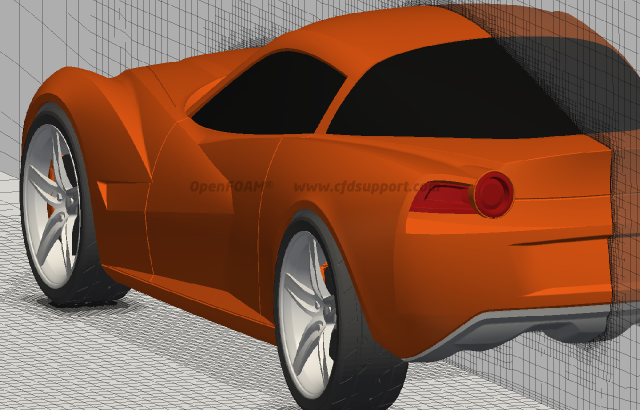 auto car cfd model openfoam stl