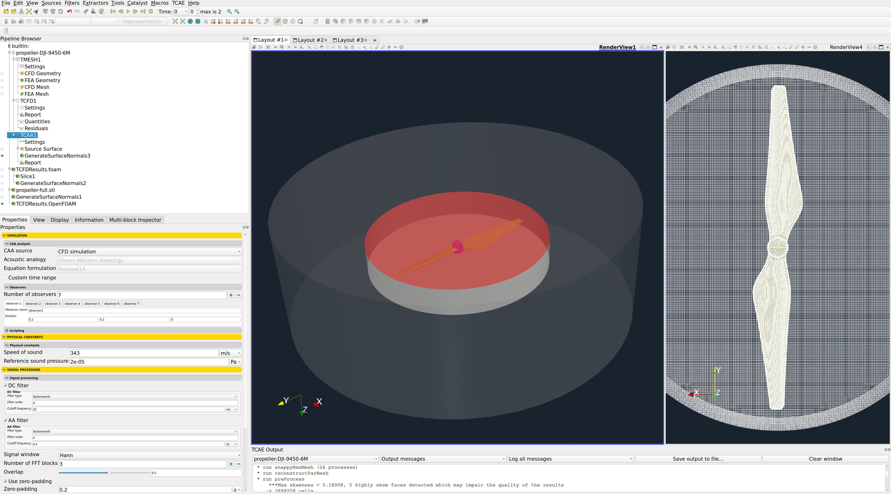 DJI Propeller Simulation TCAA setup