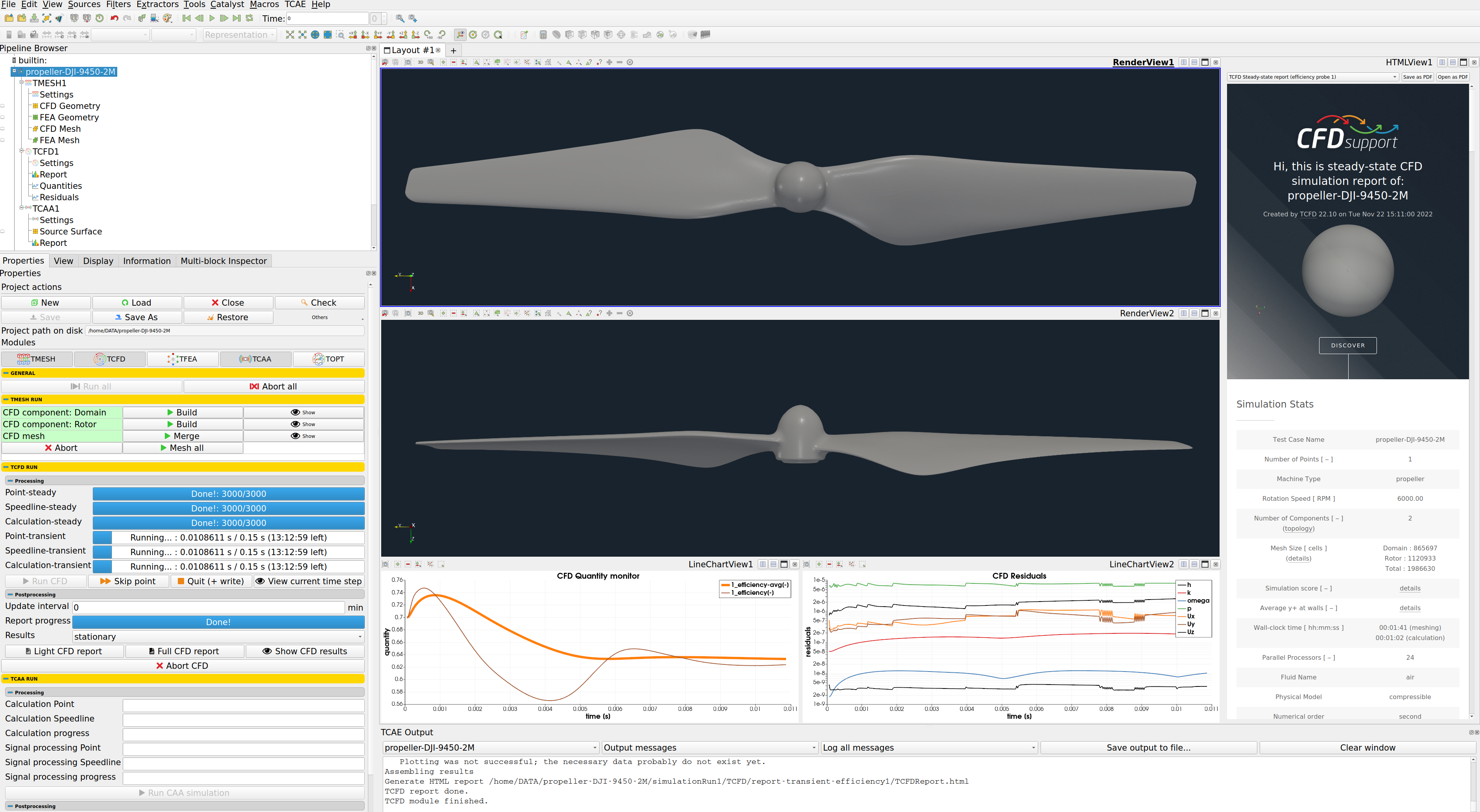 Propeller DJI 9450 Benchmark GUI TCAE