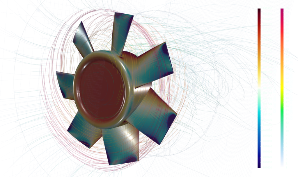 axial fan optimization impeller streamtraces